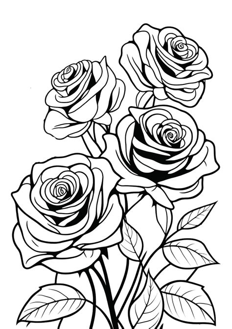 free printable coloring pages of roses|realistic rose coloring page.